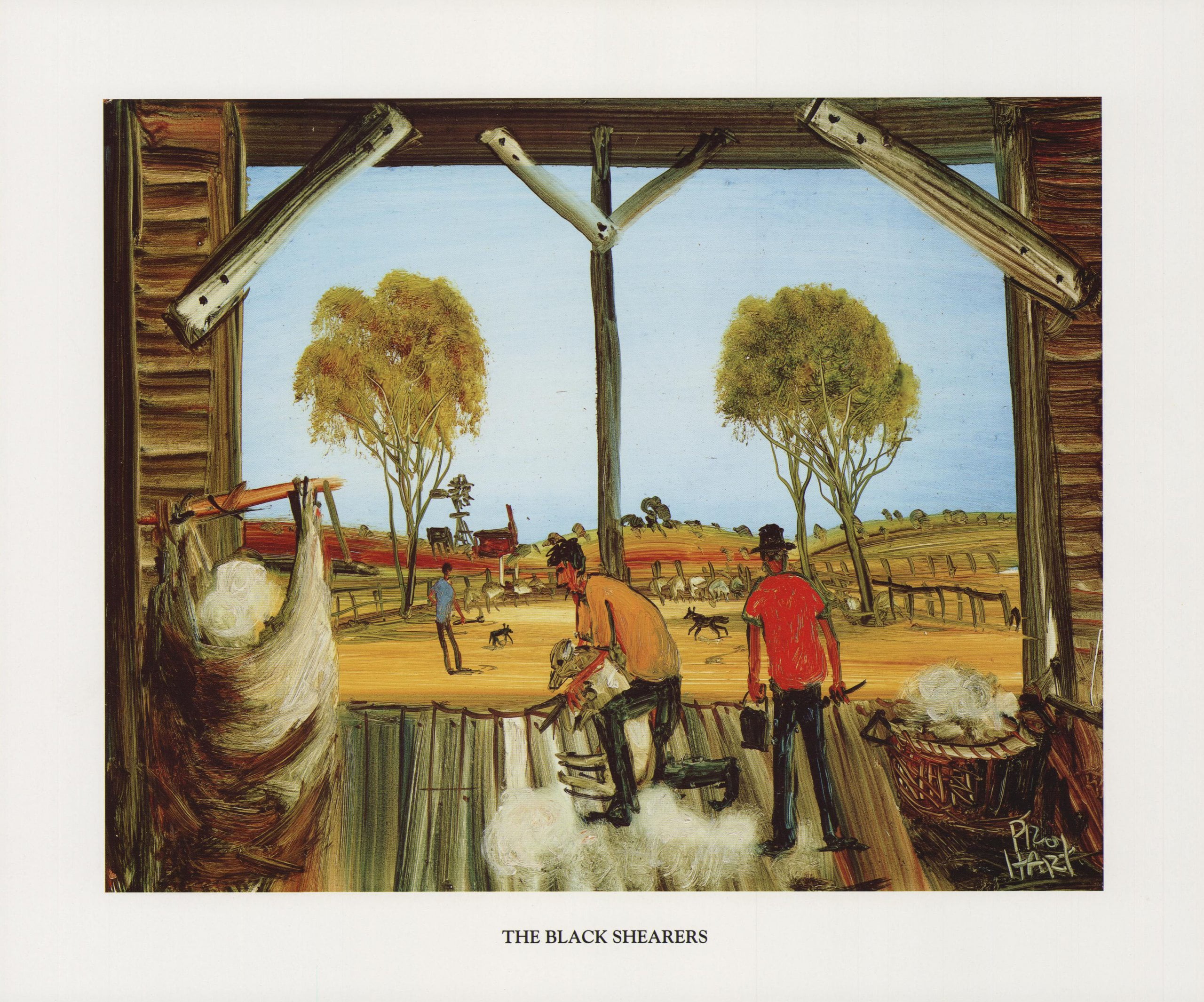 The Black Shearers 28X36cm – Pro Hart